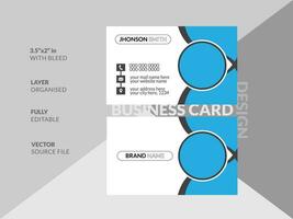 plantilla de diseño de tarjeta de visita creativa vector