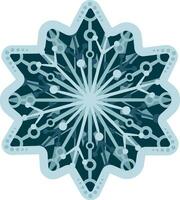 Christmas Snowflake Ornaments, Laser Cut Template vector