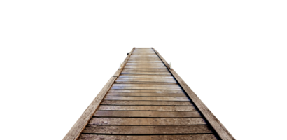 vecchio di legno ponte su un' bianca sfondo png