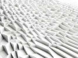 AI generated abstract background of white geometric triangles. 3d illustration. photo