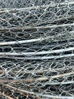 close up view of the fishing net photo