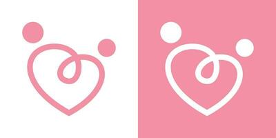 logo design love people icon vector health care