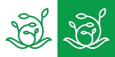 logo design minimalist plant icon vector inspiration