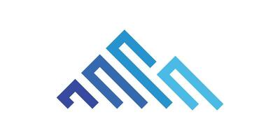 logo design graphic financial and mountain icon vector inspiration