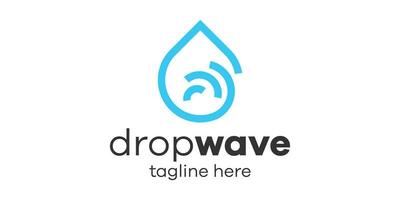 logo design drop wave icon vector inspiration