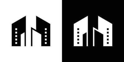 logo design abstract building icon vector illustration