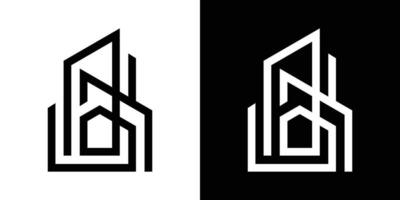 logo design minimalist building icon vector illustration