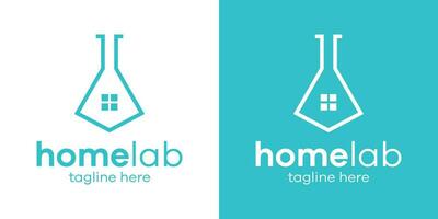 logo design lab and home icon vector inspiration