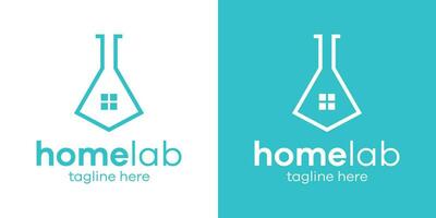 logo design lab and home icon vector inspiration