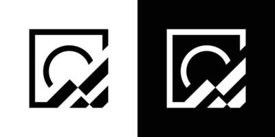 logo design mountain and sun icon vector illustration