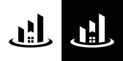 apartment investment building logo design icon vector illustration