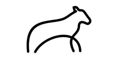 logo design goat line minimalist vector icon illustration