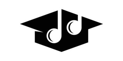 logo diseño estudiar música icono vector ilustración