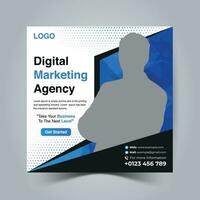 Digital Marketing Agency social media post template vector