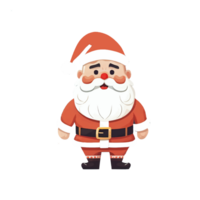 santa claus cartoon character on transparent background png