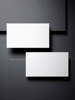 White business card with elegant dark background photo