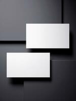 White business card with elegant dark background photo