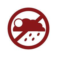 no weather icon sign vector