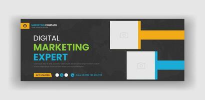 Digital Marketing Agency Social Media Cover Banner Template vector