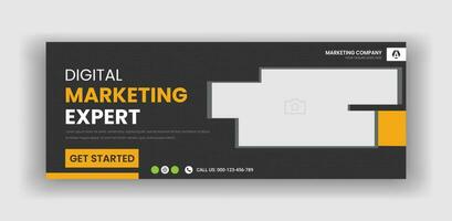 Digital Marketing Agency Social Media Cover Banner Template vector