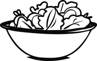 AI generated vegetables in bowl outline png