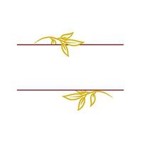 Minimalist floral banner with leaves and branches isolated on white background vector