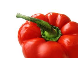 Red sweet pepper on a white background photo