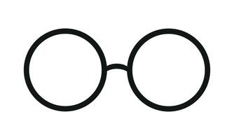 Vector retro round spectacles icon glasses frame symbol