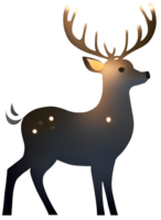 AI generated Christmas reindeer cute cartoon character png