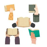 Arm Hands Holding with book vector