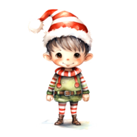 ai generiert Aquarell Weihnachten Elf. Clip Art. ai generiert. png