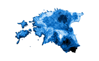 mapa da estônia com as cores da bandeira ilustração 3d do mapa de relevo sombreado vermelho e amarelo png