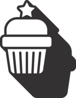 Natale Cupcake foderato arte stile png