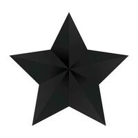 Vector black star shape isolated on white background