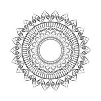 Vector beautiful floral mandala design, creative ornamental decorative element in circle shape