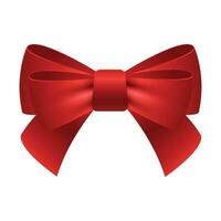 Vector decorative red bow on white background