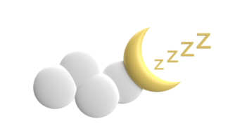 white cloud moon yellow orange colour zzzz white isolated background wallpaper icon dicut symbol sign decoration world sleep day dream night sleep global poster insomnia rest march 24 date healthy png