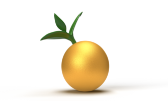 laranja dourado amarelo cor círculo volta fruta verde meio Ambiente natureza objeto orgânico fresco suculento saudável fatia Vitamina folha doce vegano vegetal branco isolado fundo dicut saudável fatia sobremesa png