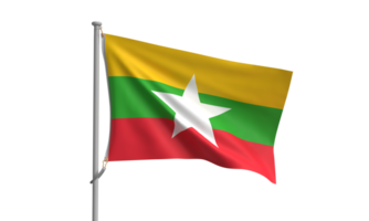myanmar flag blue sky cloud background wallpaper copy space burma country national waving asia patriotism icon politic government business economy freedom relationship conflict war people military png
