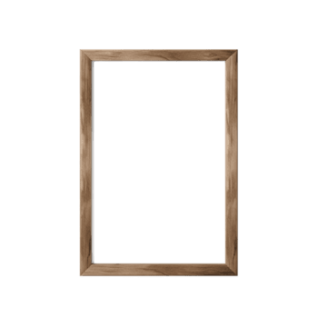 ai generato vuoto naturale di legno foto telaio su trasparente sfondo. realistico confine di legno rettangolare immagine telaio per disegno, Immagine Schermo concetto png