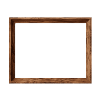 ai generato vuoto naturale di legno foto telaio su trasparente sfondo. realistico confine di legno rettangolare immagine telaio per disegno, Immagine Schermo concetto png