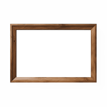 ai generado vacío natural de madera foto marco en transparente antecedentes. realista frontera de madera rectangular imagen marco para diseño, imagen monitor concepto png