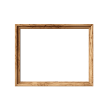 ai generato vuoto naturale di legno foto telaio su trasparente sfondo. realistico confine di legno rettangolare immagine telaio per disegno, Immagine Schermo concetto png