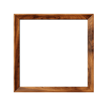 ai genererad tömma naturlig trä- Foto ram på transparent bakgrund. realistisk gräns trä- rektangulär bild ram för design, bild visa begrepp png