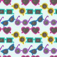 Vector seamless pattern with sunglasses.Fashionable background in a minimalist style. Marine and summer illustration.