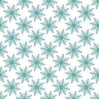 Vector pattern with blue snowflakes. A pattern for New Year and Christmas. Suitable for backgrounds and wrapping paper in the winter version. Vintage decorative elements.