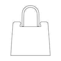 Shopping bag outline icon. Paper bag simple line vector icon. Symbol, logo illustration. Pixel perfect vector graphics