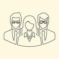 team, solid image, vector icon, people, and isolated pictogram on a white background