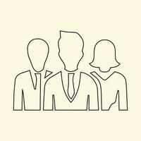 team, solid image, vector icon, people, and isolated pictogram on a white background