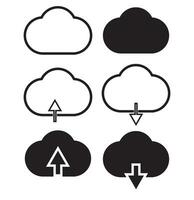 cloud line icon outline, linear pictogram isolated on a grey background, and solid vector image